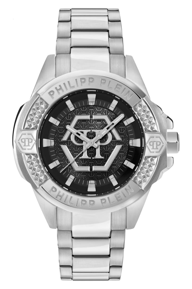 Plein Majesty Bracelet Watch, 45mm, Main, color, STAINLESS STEEL