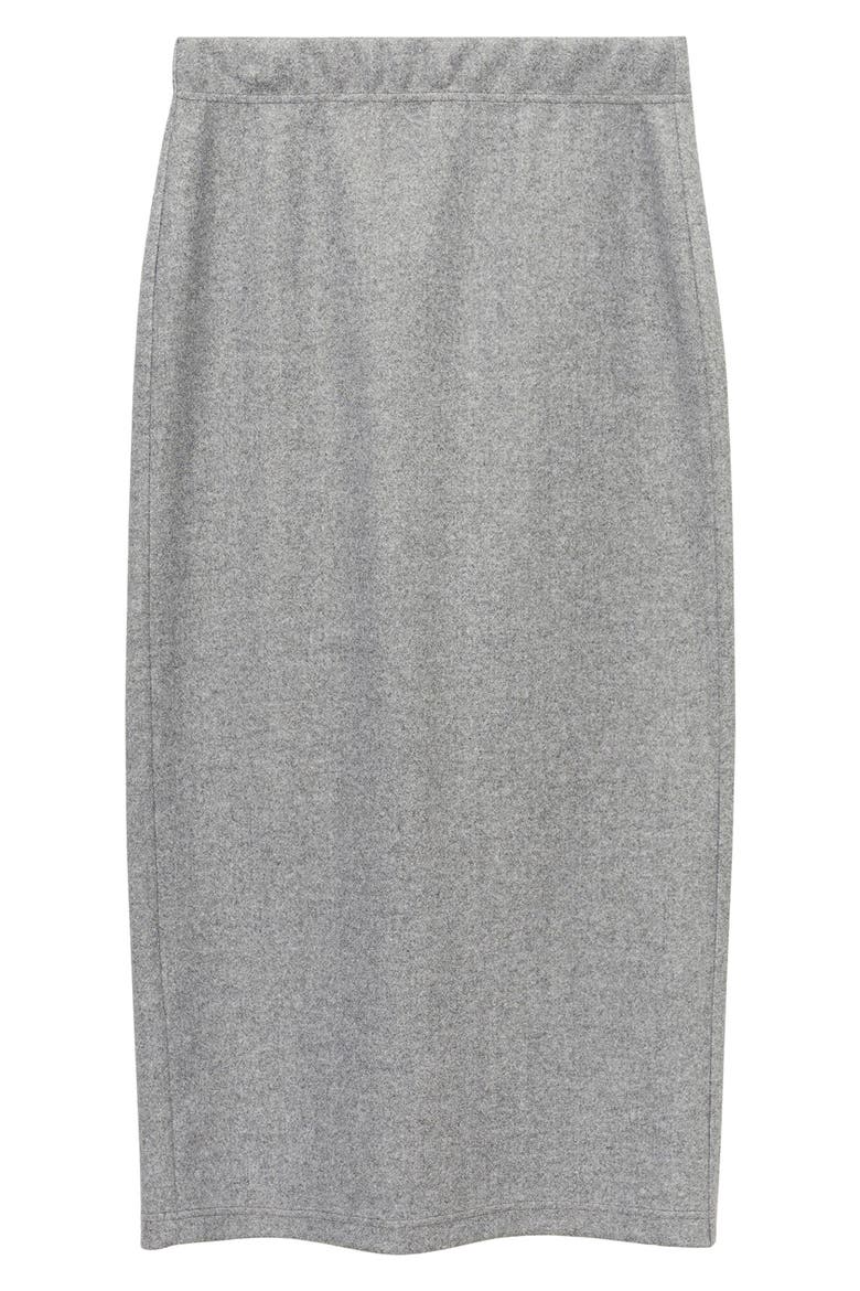 French Terry Midi Skirt, Alternate, color, GREY