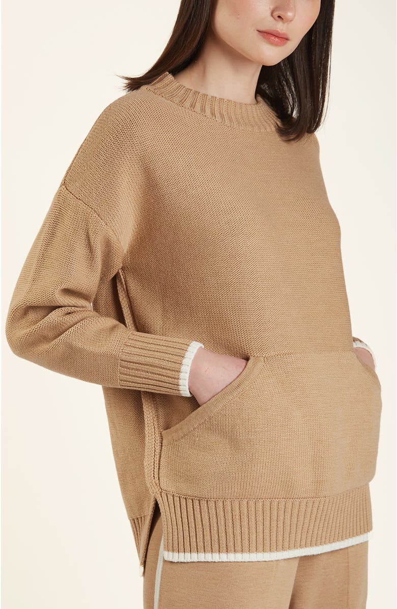 oyun Merino Cozy Tunic Sweatshirt, Alternate, color, Camel