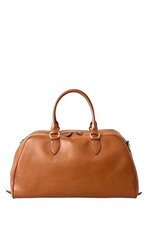 La Via Italian Leather Weekender Bag