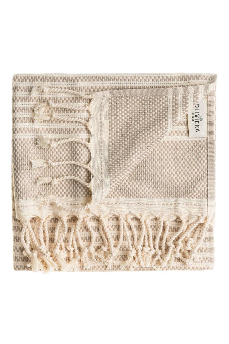 Zipper Turkish Cotton Hand & Kitchen Towel Bundle, Alternate, color, Sand