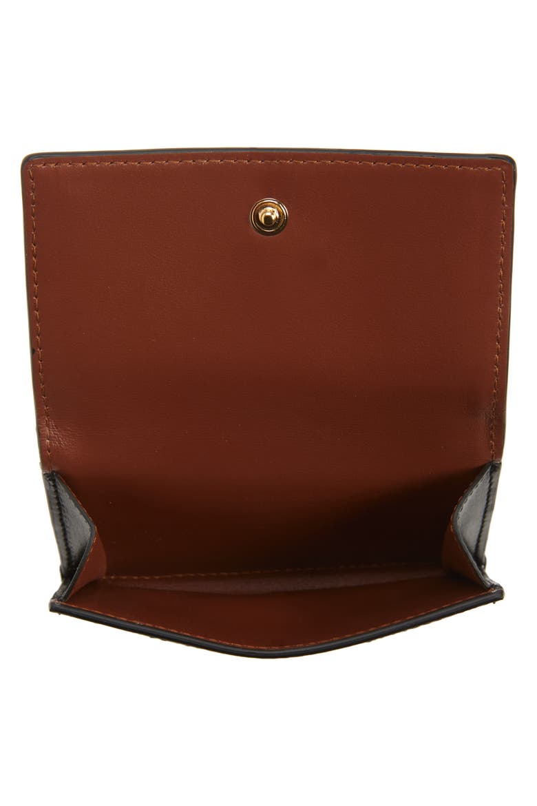 Lark Icon Stripe Trifold Leather Wallet, Alternate, color, ARCHIVE BEIGE