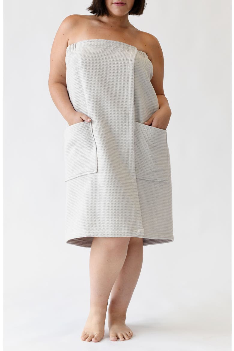 Waffle Terry Wrap, Main, color, LIGHT GREY