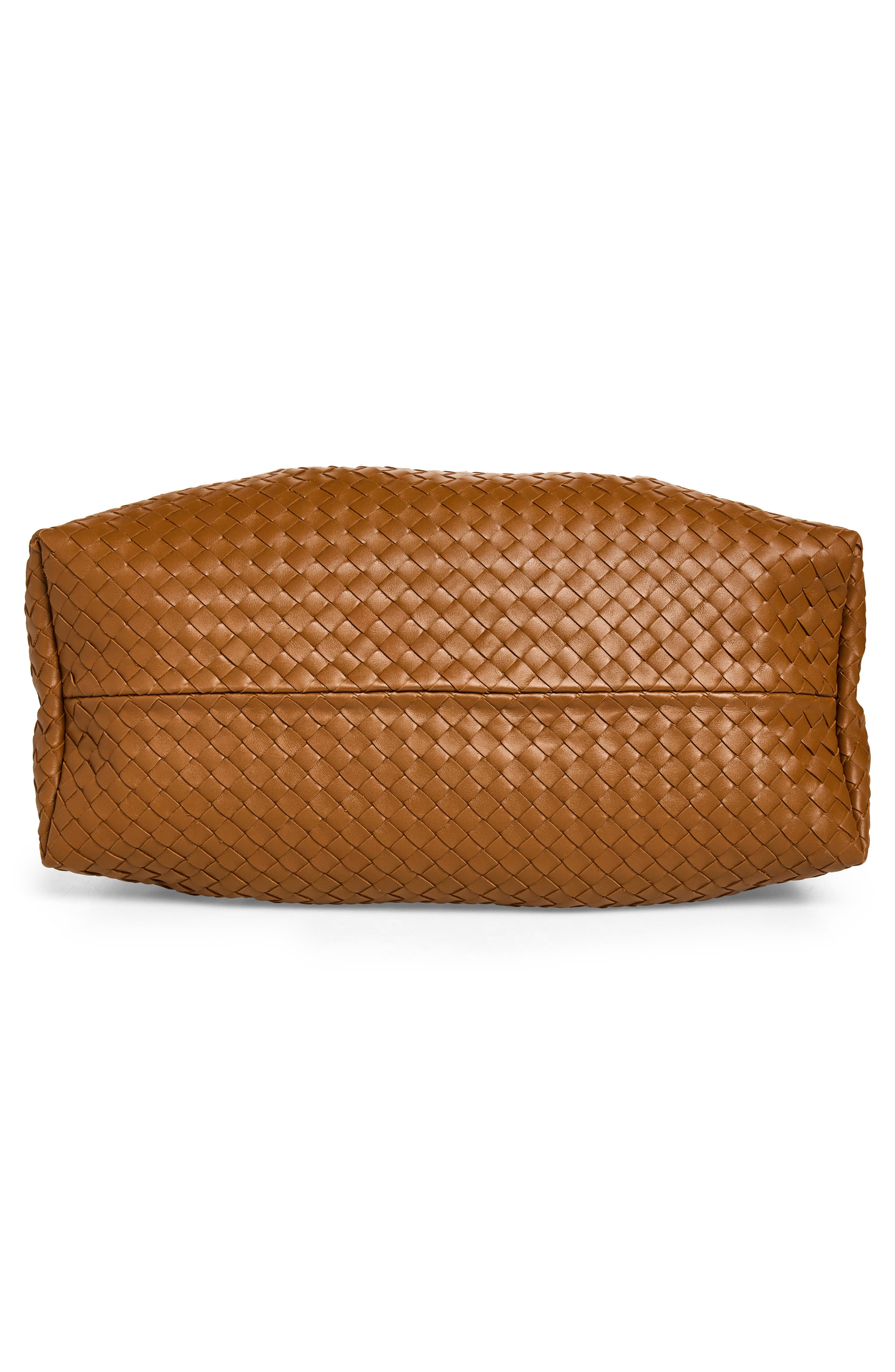 Bottega Veneta Leather & Suede Reversible Tote, Alternate, color, 2591 Amber/ Blue Royal-M B