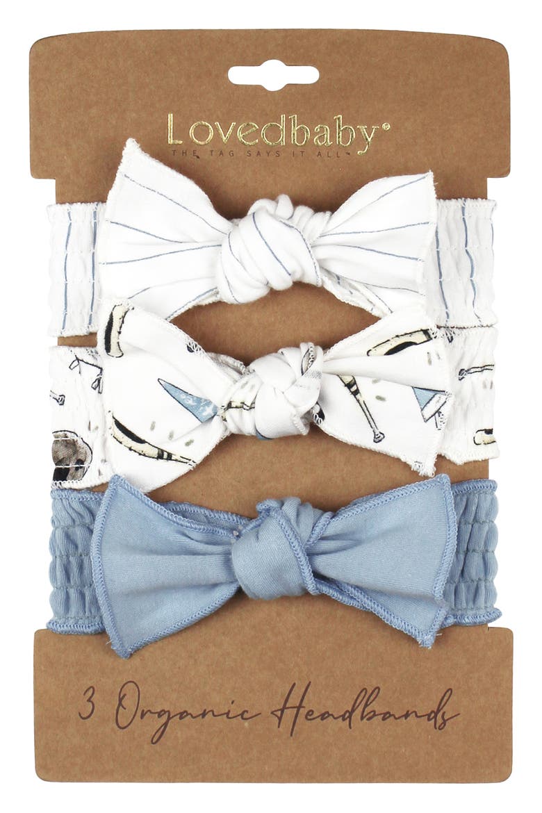Assorted 3-Pack Bow Stretch Headbands, Main, color, LETS GO