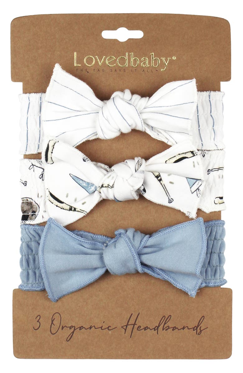 L'ovedbaby Assorted 3-Pack Bow Stretch Headbands, Main, color, Lets Go