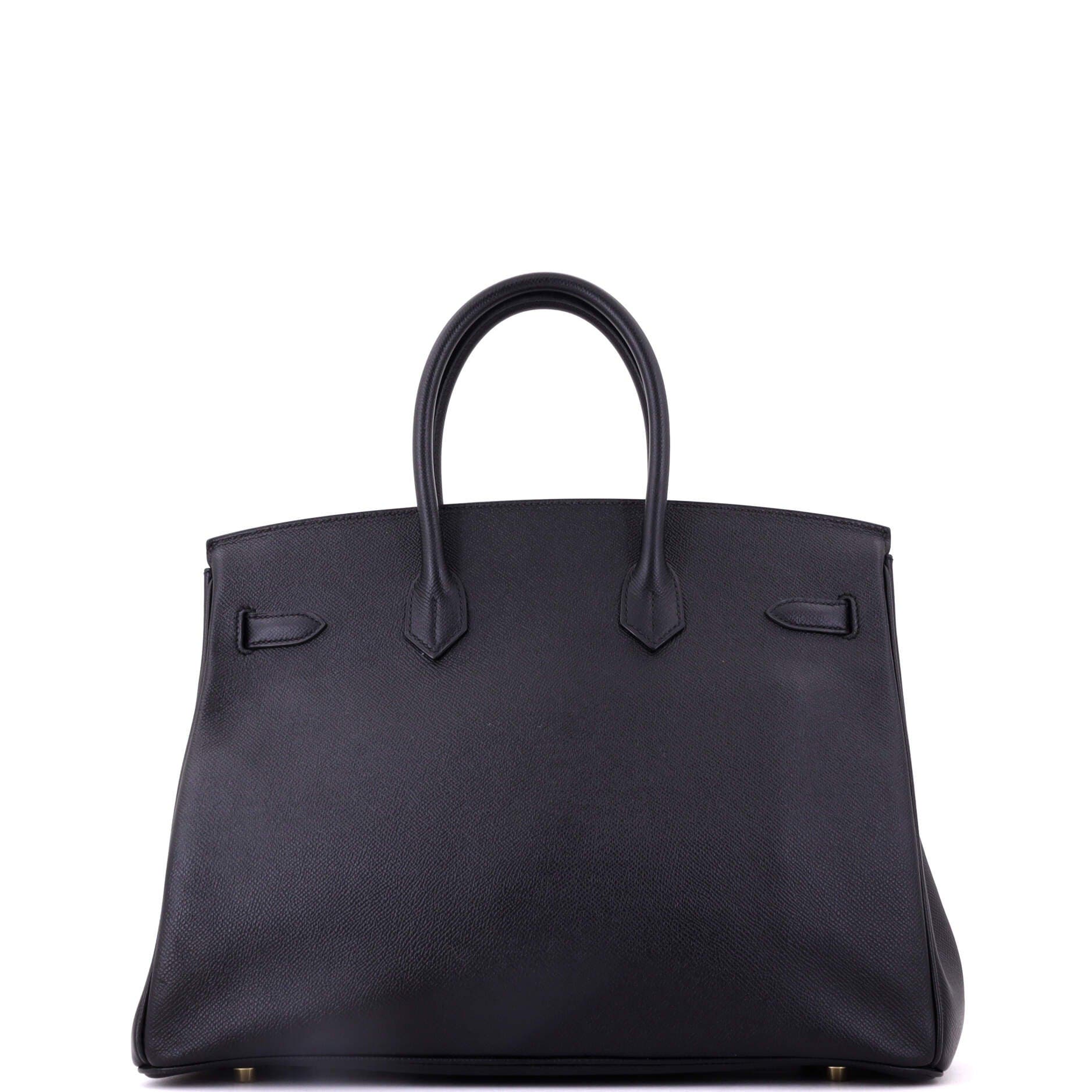 Birkin Handbag Black Epsom with Gold Hardware 35, Alternate, color, Black