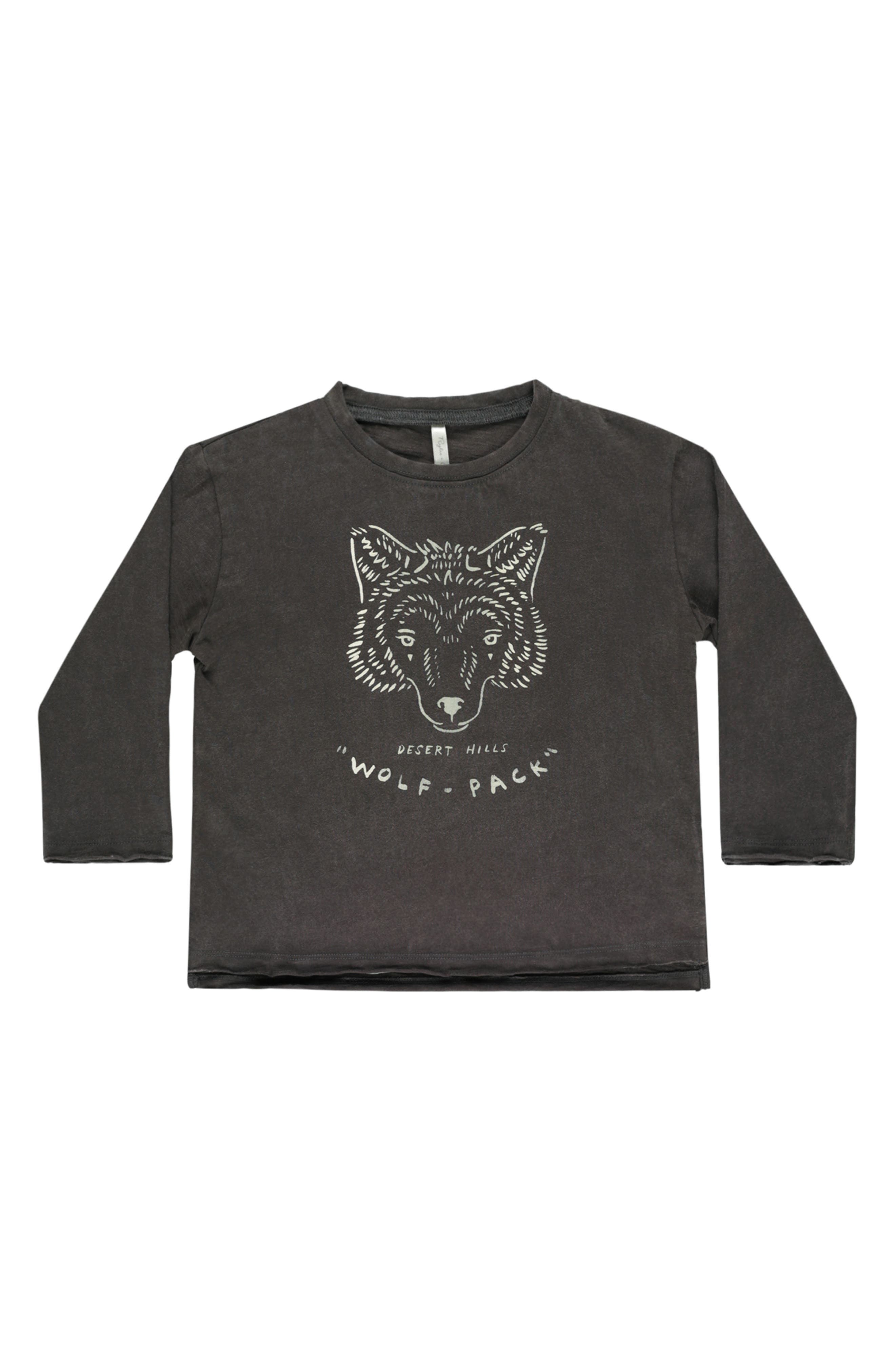 Rylee + Cru Kids' Raw Edge Cotton Graphic T-Shirt