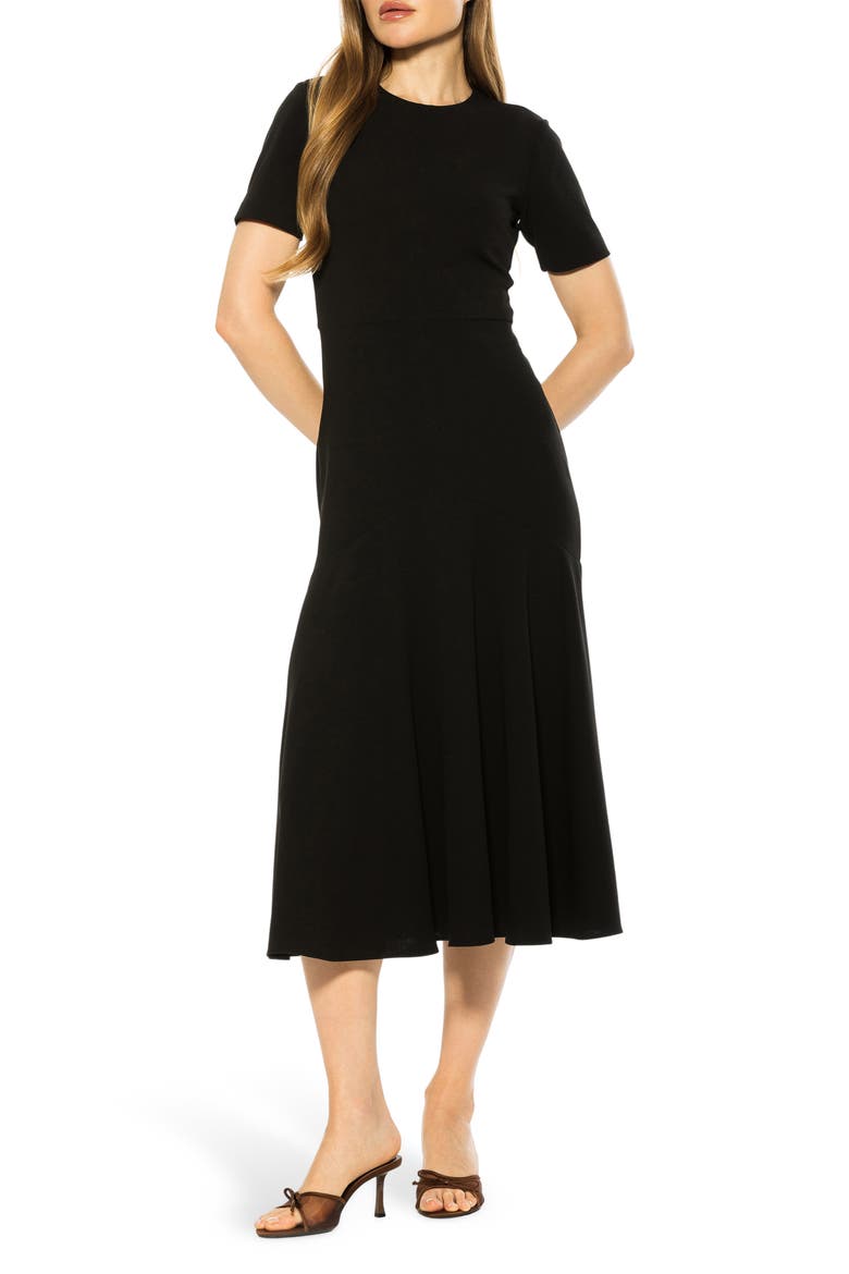 Lennox Knit Midi Dress, Main, color, BLACK