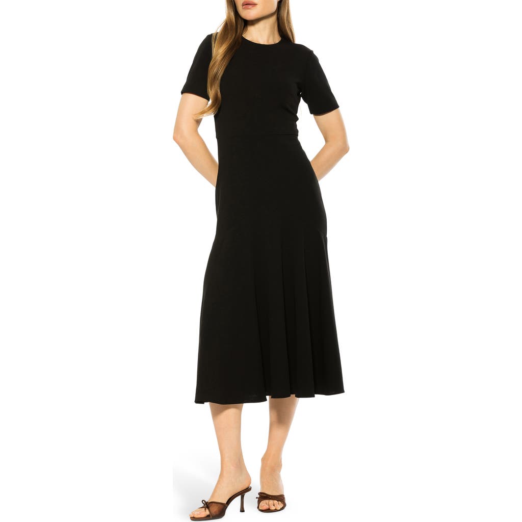 Alexia Admor Lennox Knit Midi Dress In Black