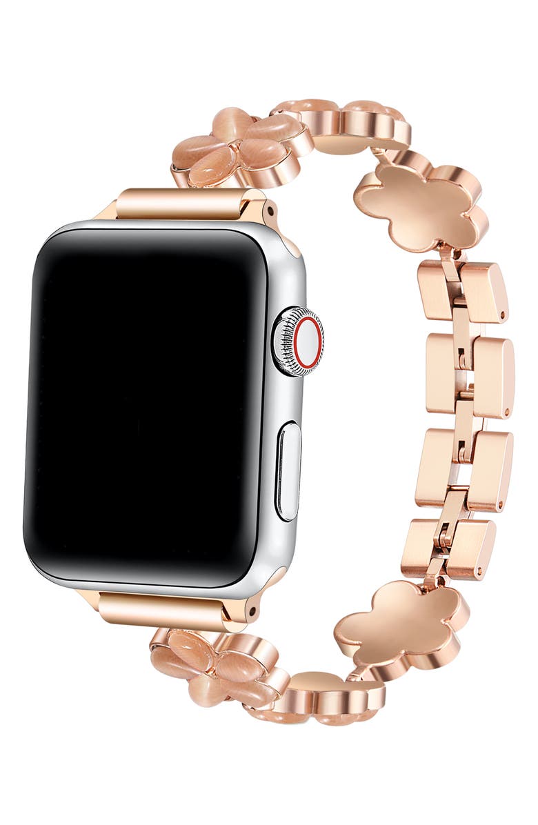 The Posh Tech June Flower Bracelet Apple Watch<sup>®</sup> Watchband, Alternate, color,
