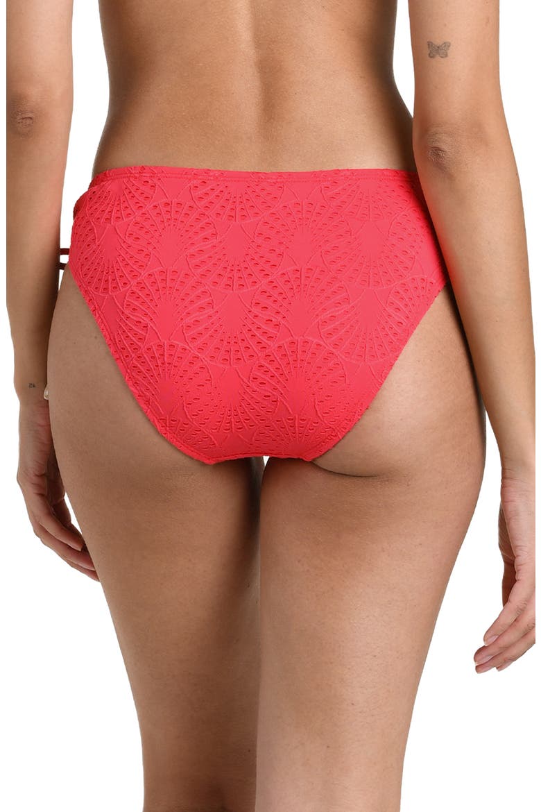 Shellbound Side Tie Bikini Bottoms, Alternate, color, GUAVA