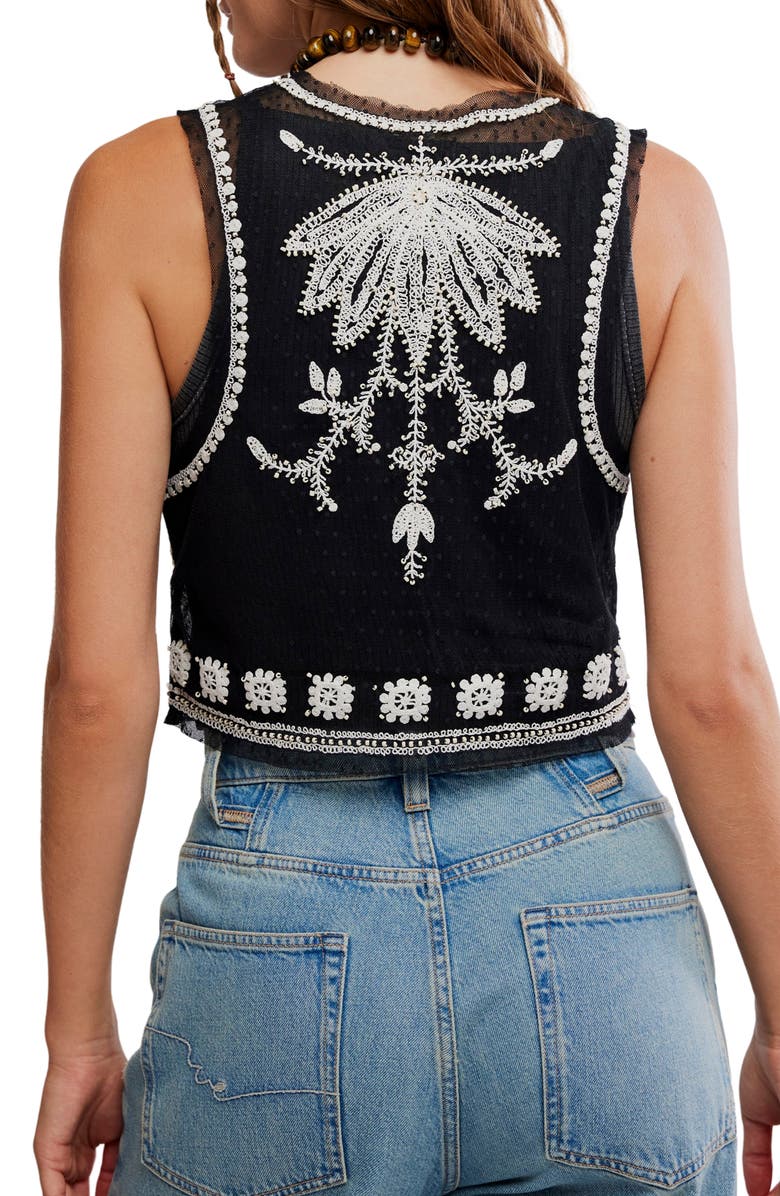 Free People Under the Sun Vest, Alternate, color, Black