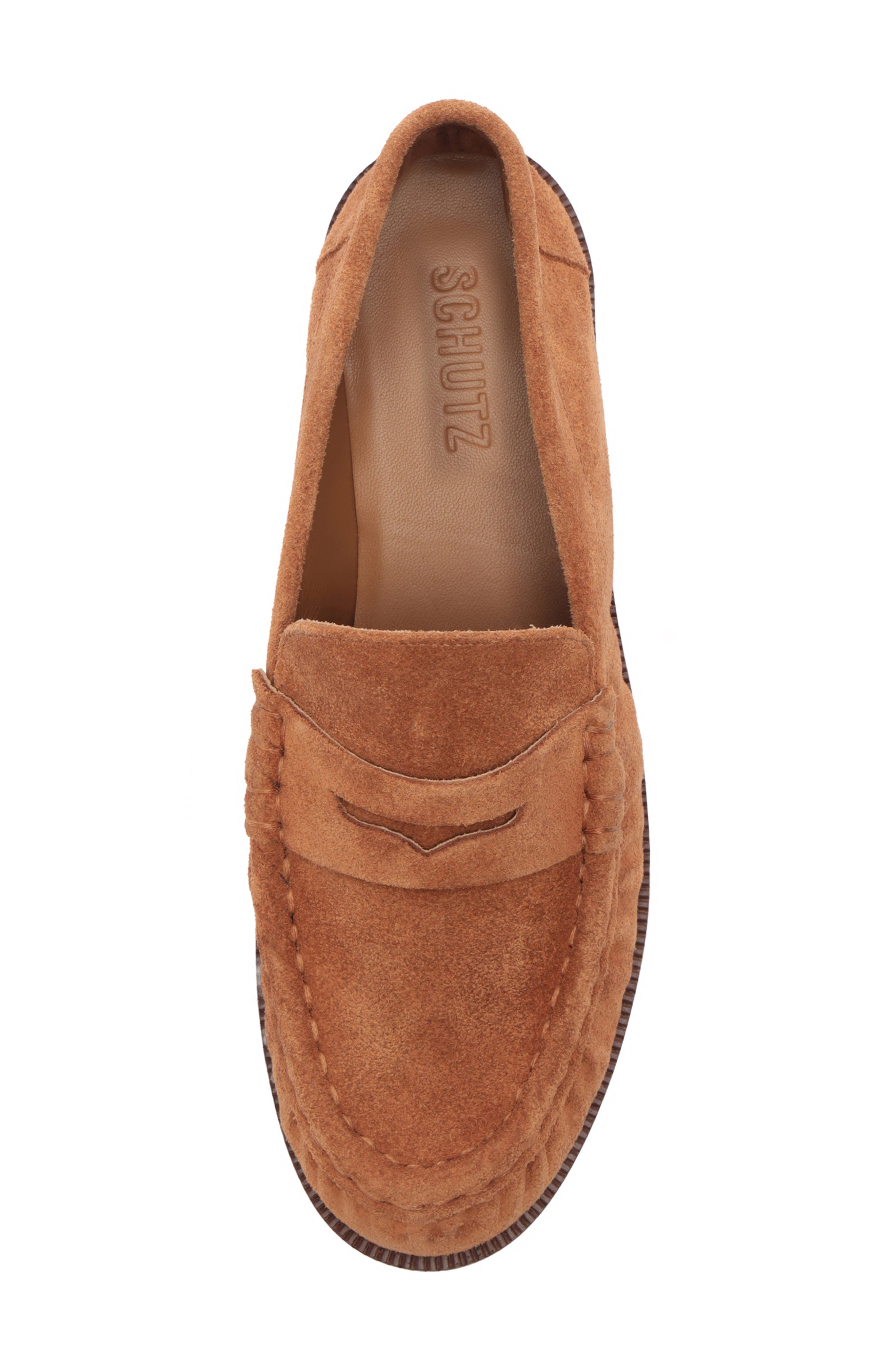 Tyche Penny Loafer, Alternate, color, ALMOND WOOD