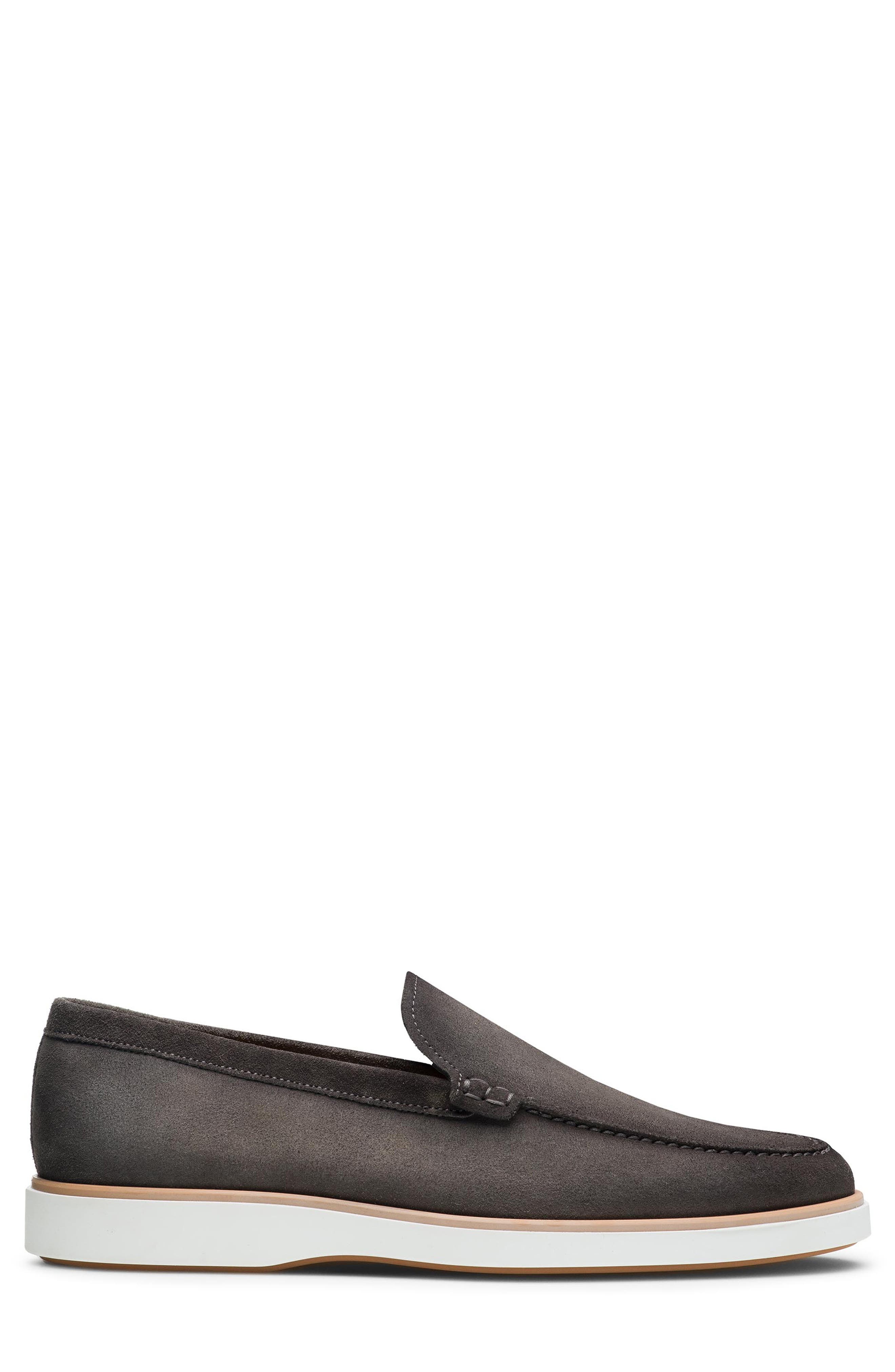 Magnanni Lourenco Loafer, Alternate, color, Grey Suede