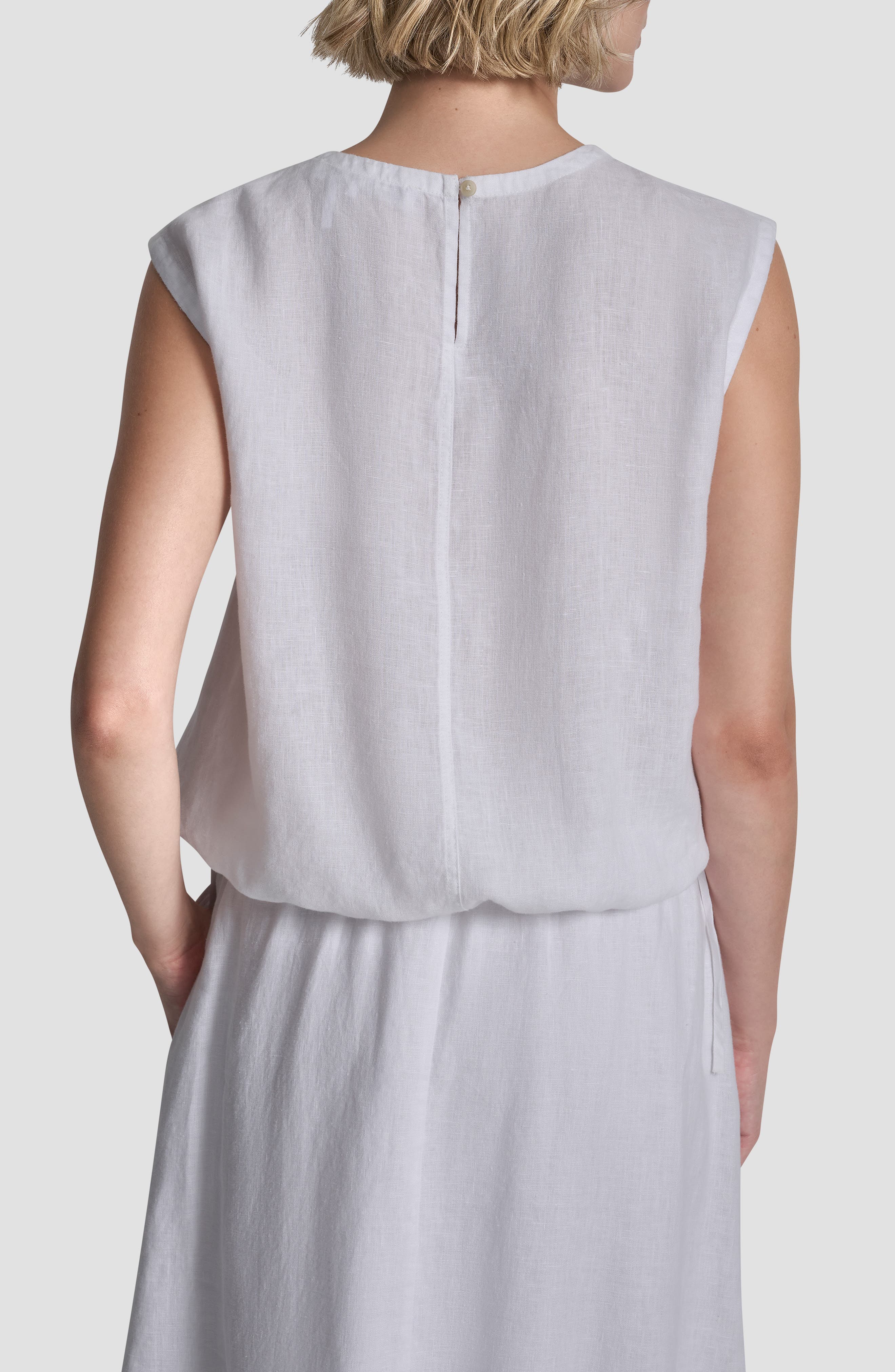 Drawstring Hem Linen Top - image 2