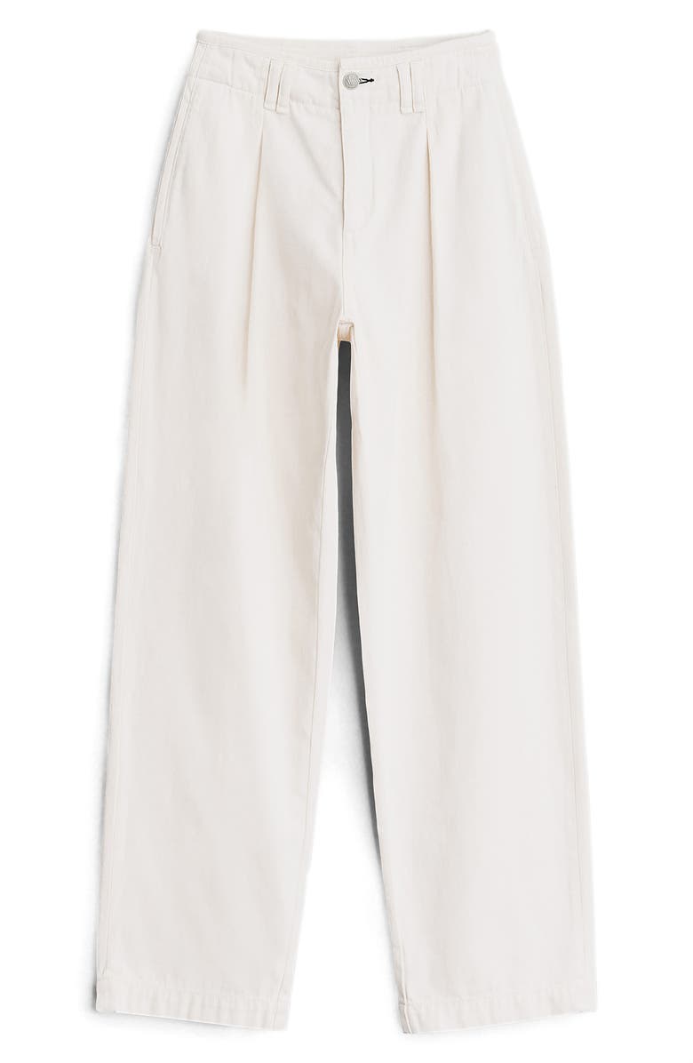 rag & bone Pleated High Waist Cotton Trousers, Alternate, color,