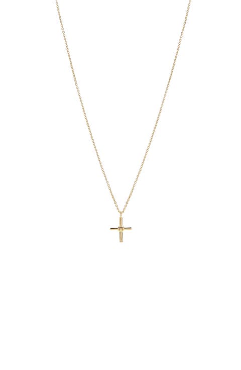14k Gold Plated Pule Cross Necklace Holiday Gift Idea