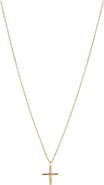 Bearfruit Jewelry 14k Gold Plated Pule Cross Necklace Minimalist Everyday Wear