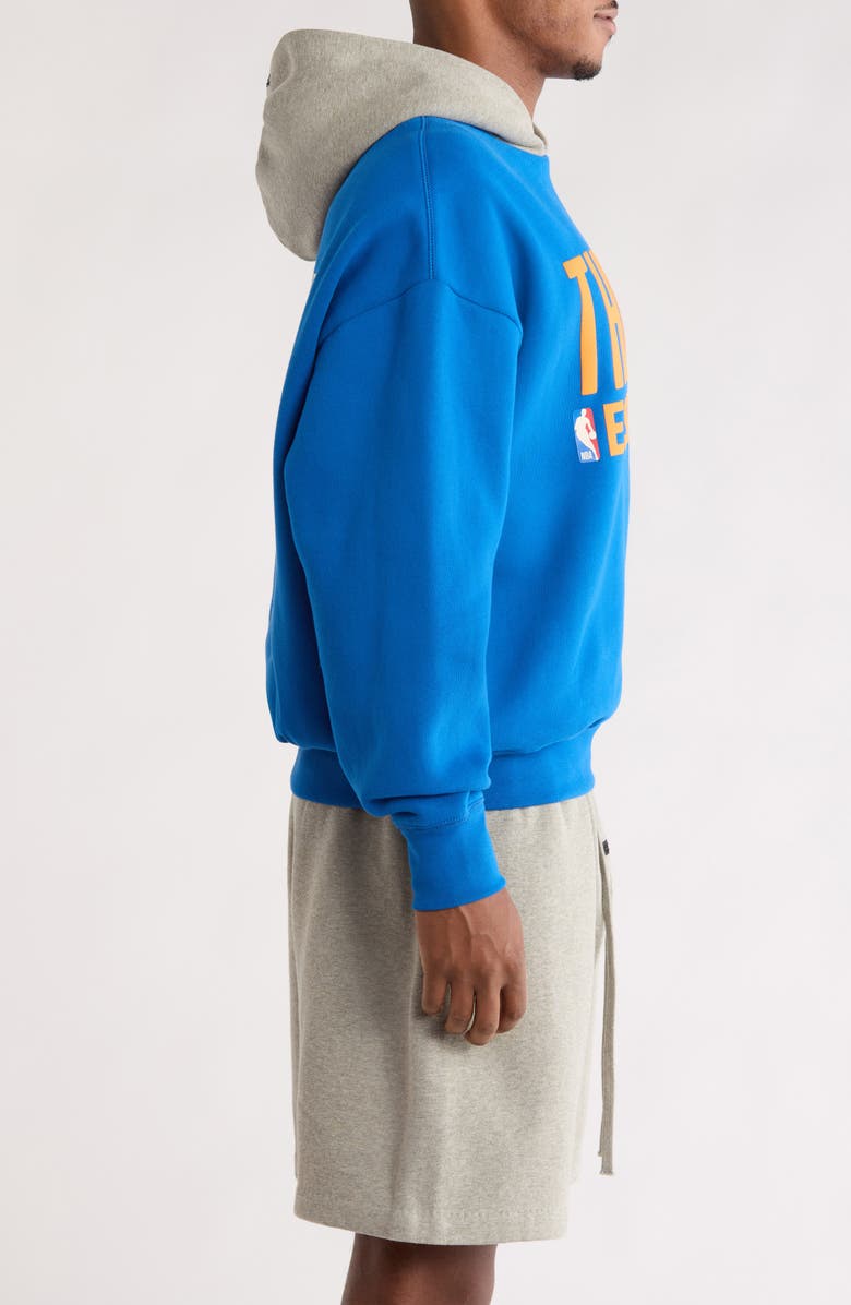 Fear of God Essentials x NBA Thunder Sports Fit Hoodie, Alternate, color, Blue/ Concrete Heather