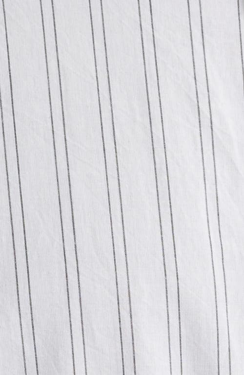 Obey Faro Pinstripe Cotton Button-up Shirt In White