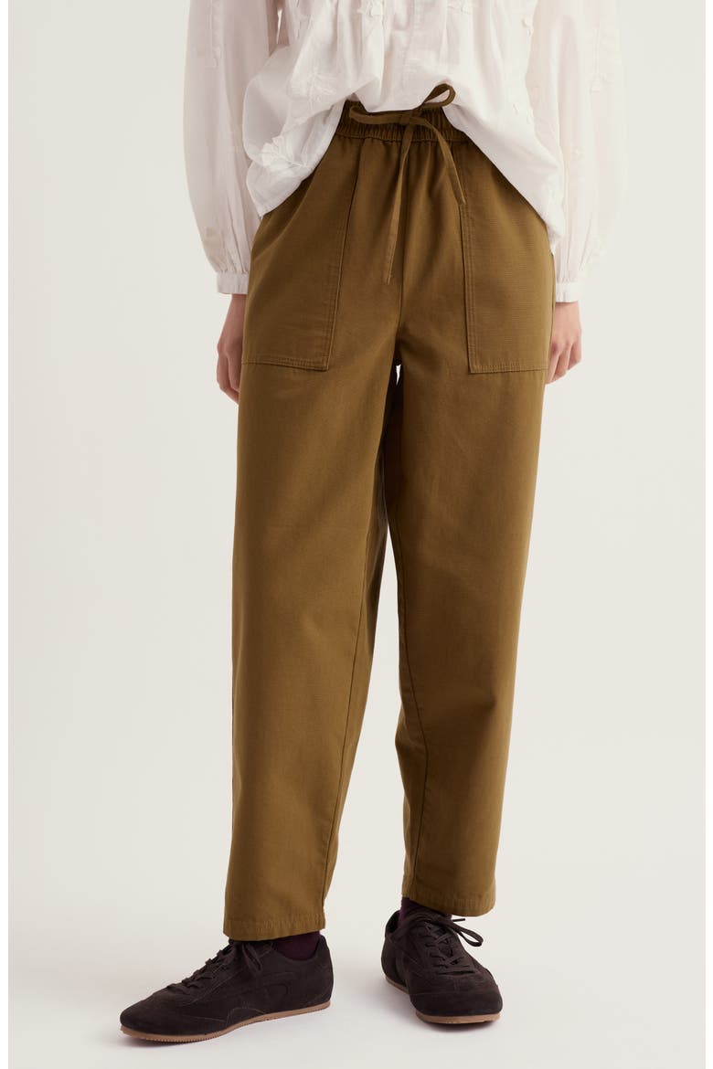 Sholl Organic Cotton Crop Trousers, Main, color, FERN MOSS