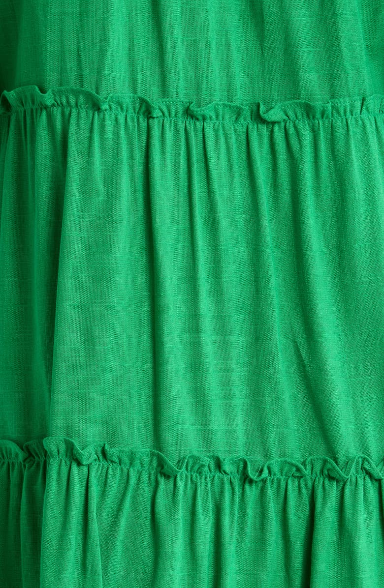 SUGARLIPS Gibson Dixie Tiered Cotton Dress, Alternate, color, Kelly-Green