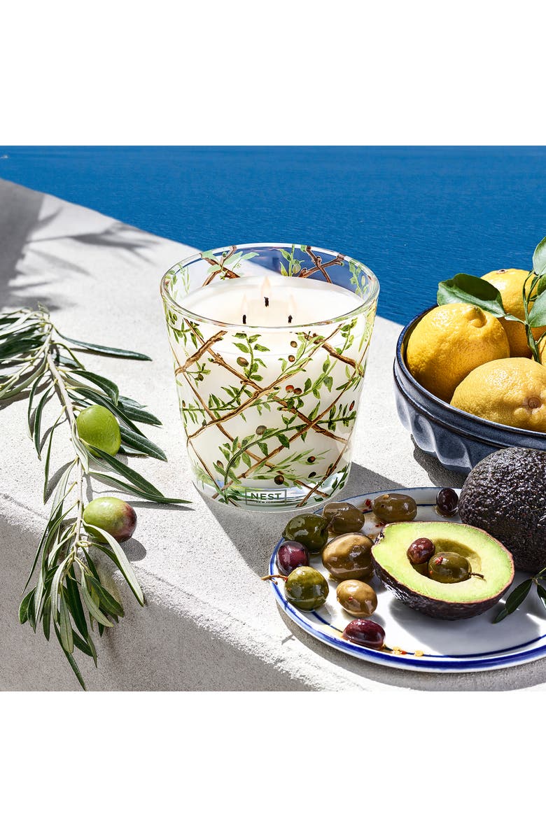 NEST New York Santorini Olive & Citron Scented 3-Wick Candle, Alternate, color,