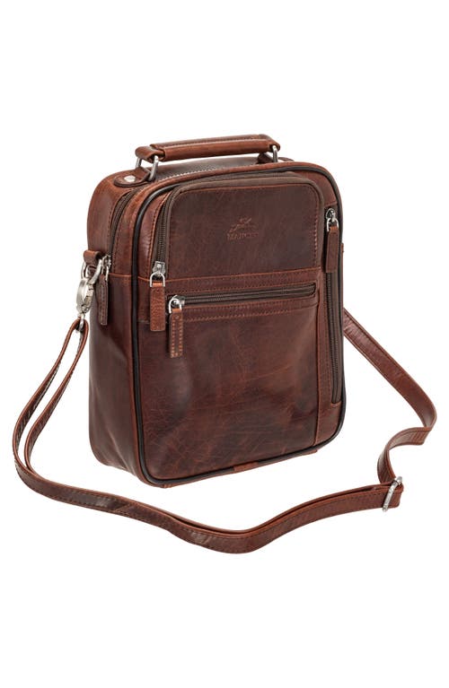 Mancini Buffalo Large Crossbody Bag In Brown
