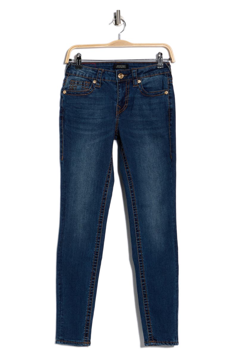 True Religion Jennie Big T Mid Rise Skinny Jeans, Alternate, color, Medium Amber Nights Wash