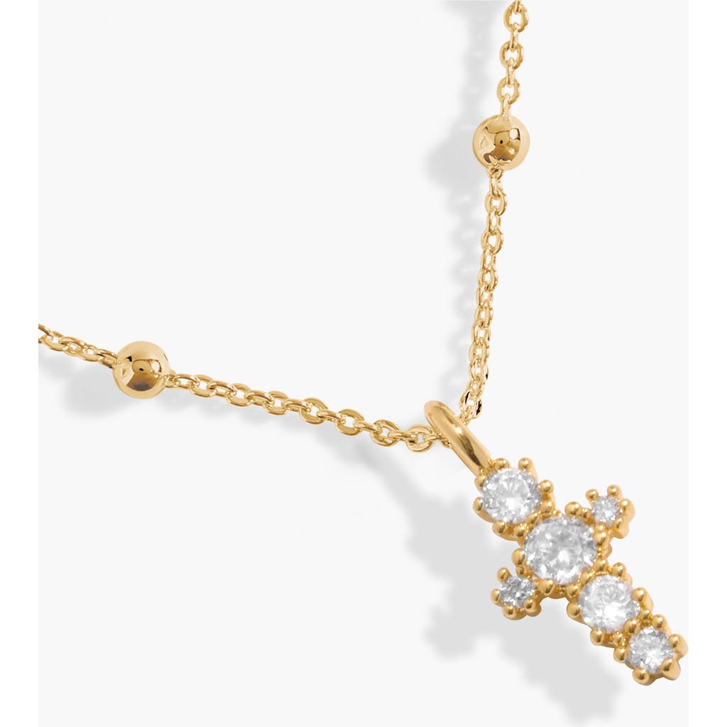 A Littles & Co. A Littles & Co A Little 'blessing' Necklace In Gold-tone Plating In Gold