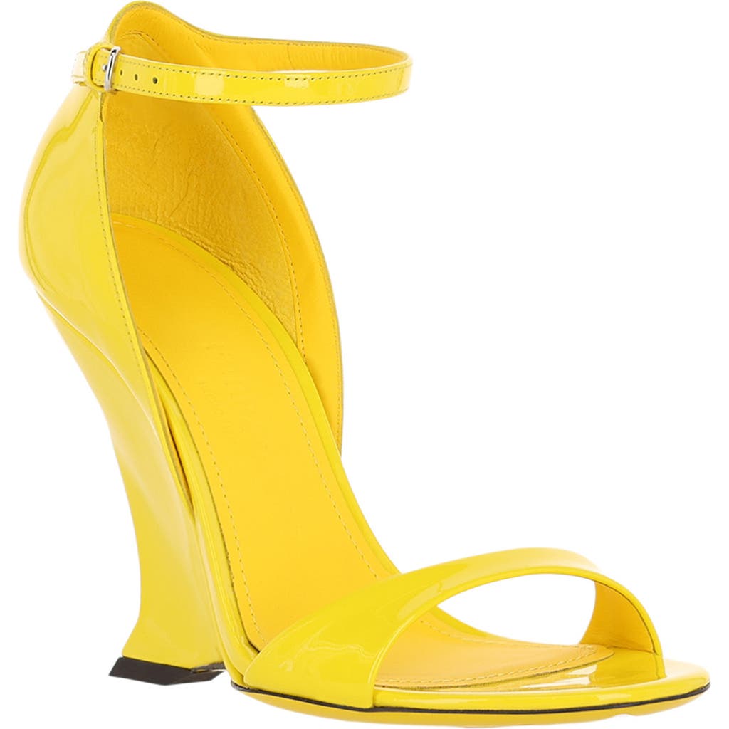 Ferragamo Vidette Wedge Heel Sandal In Yellow