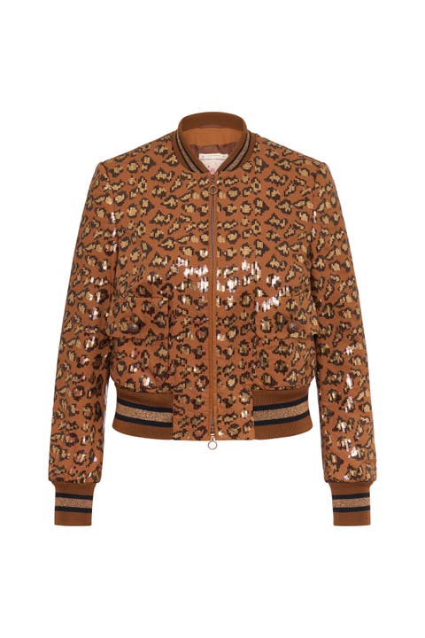 Embroidered Leo Bomber Jacket