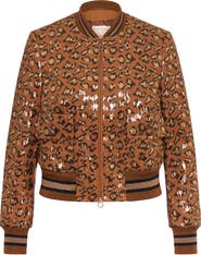 Maison Common Embroidered Leo Bomber Jacket