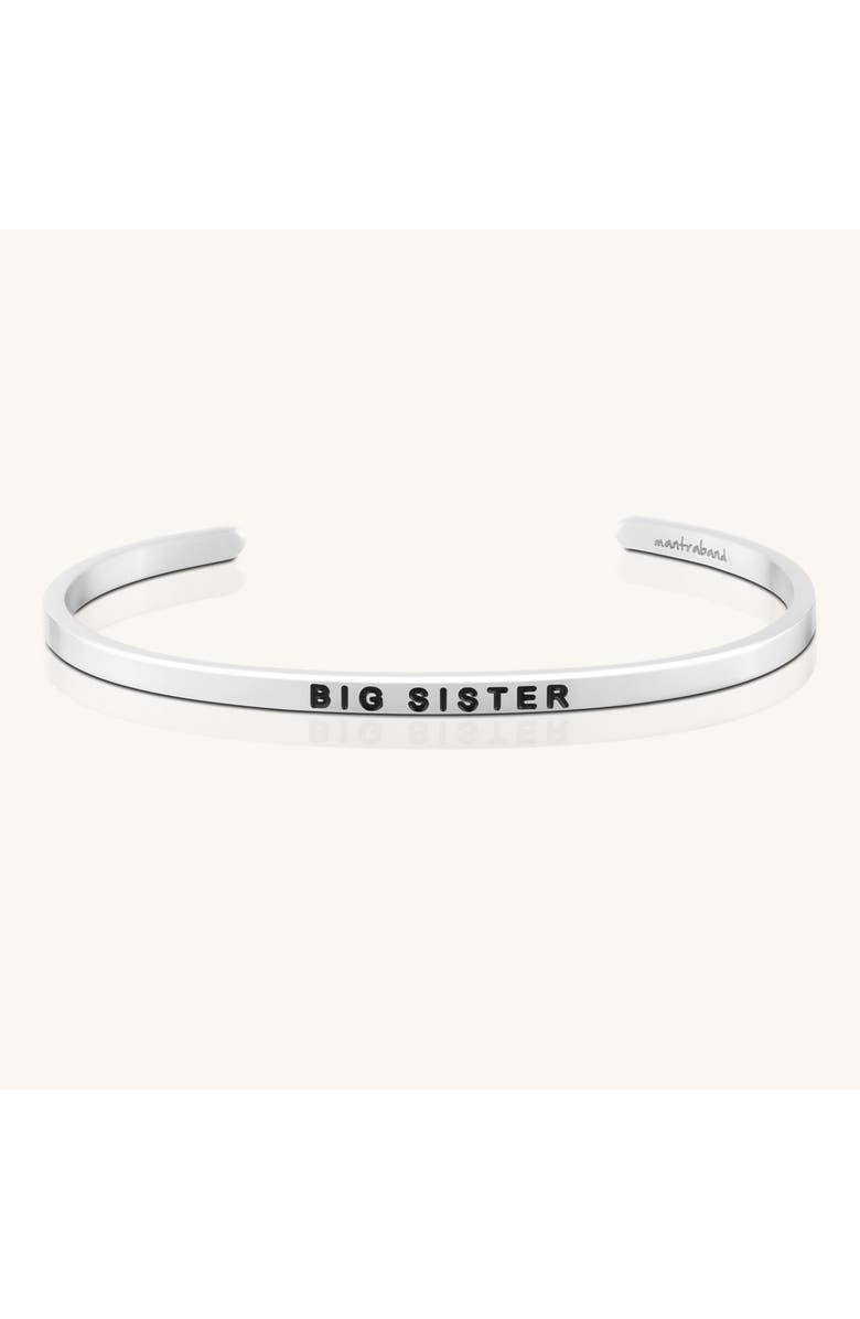 Mantra Big Sister bracelet, Main, color, Silver