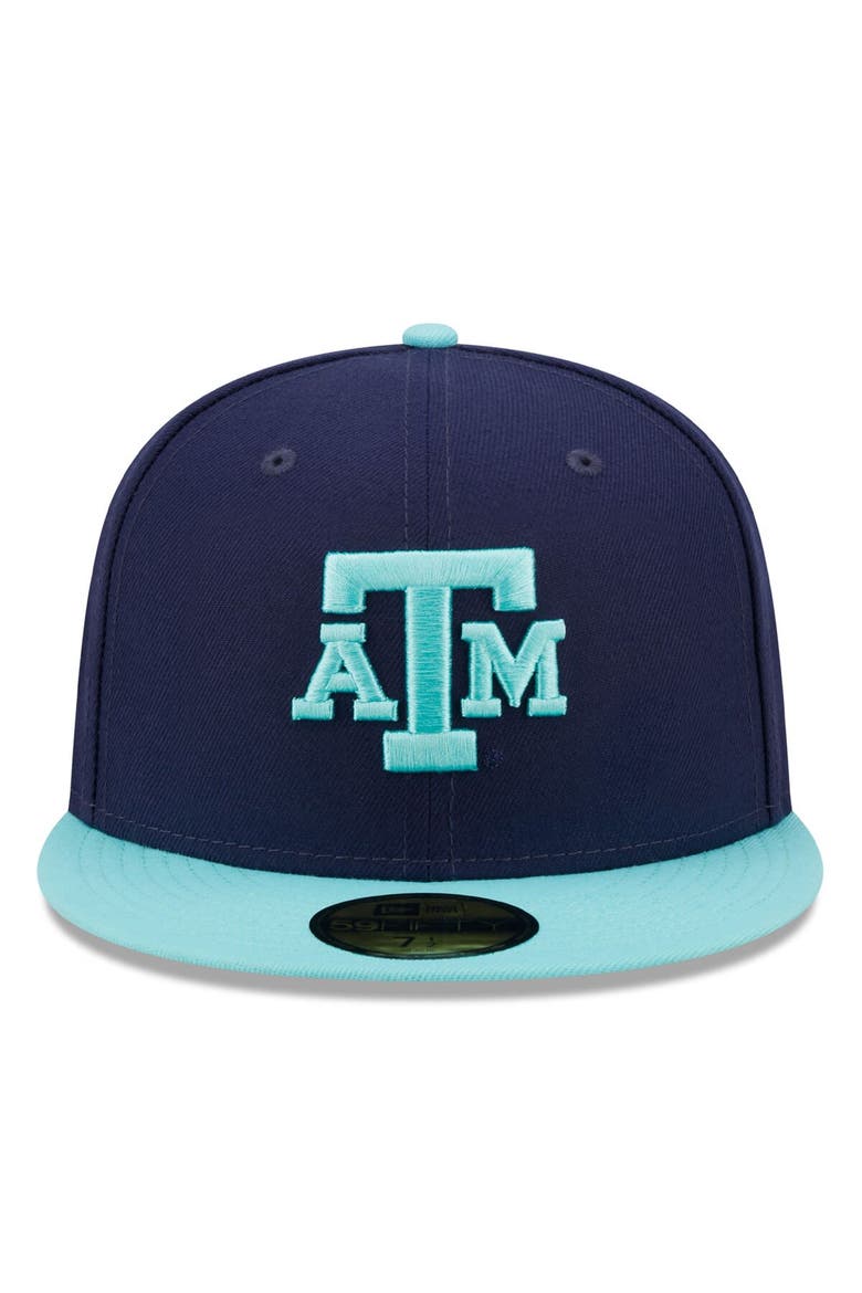 Men's New Era Navy/Light Blue Texas A&M Aggies 59FIFTY Fitted Hat, Alternate, color, Navy
