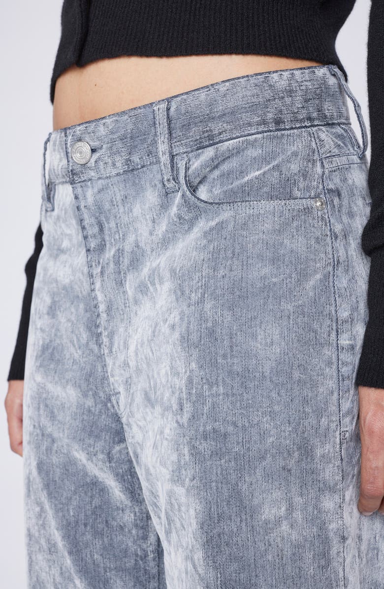 FRAME Le Baggy Palazzo Wide Leg Jeans, Alternate, color, Gray Flock