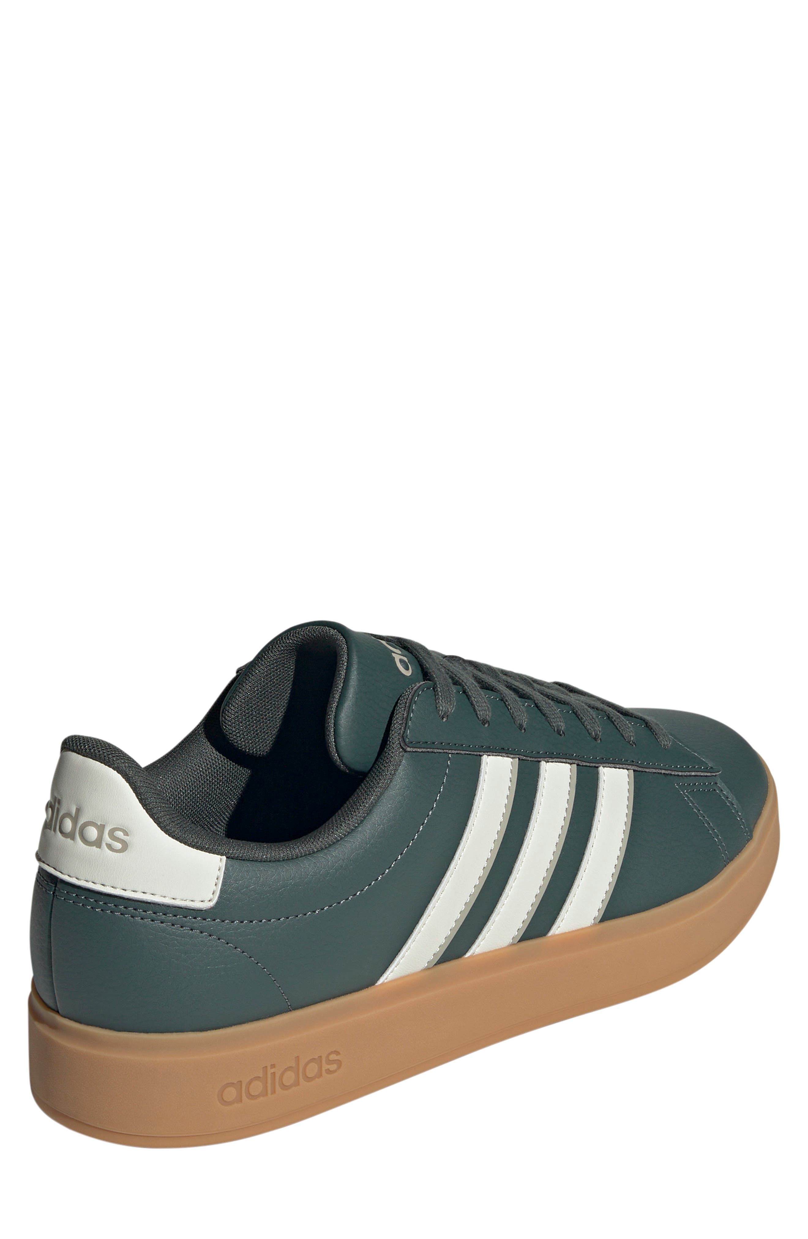 adidas Grand Court Cloudfoam Comfort Sneaker, Alternate, color, Ivy/ Orbit Grey/ Putty Beige