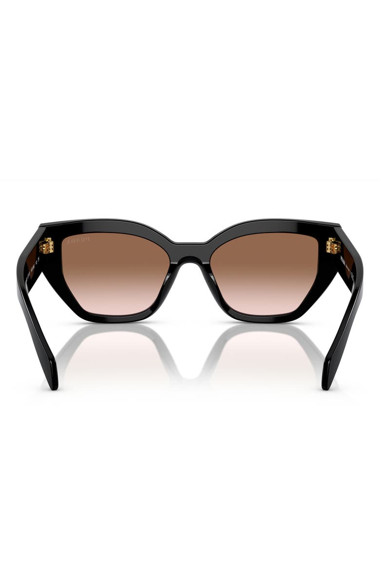 Prada 53mm Butterfly Polarized Sunglasses, Alternate, color, Z/Dnubrown Grad