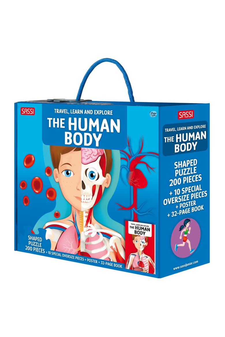 Travel, Learn and Explore The Human Body Puzzle and Book Set, Main, color, Multicolored