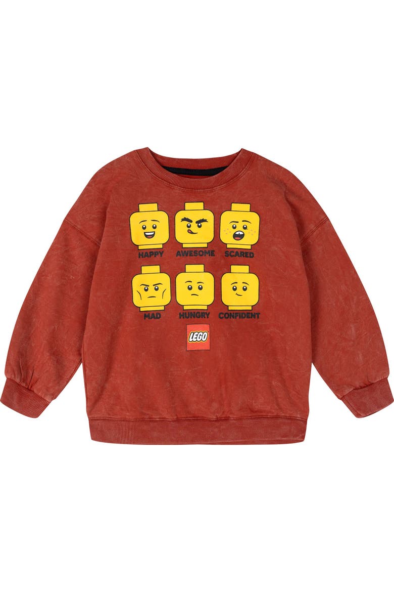 Crewneck Pullover Sweatshirt, Main, color, Vintage Wash Red