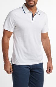 David Donahue Hemingway Cotton & Silk Polo