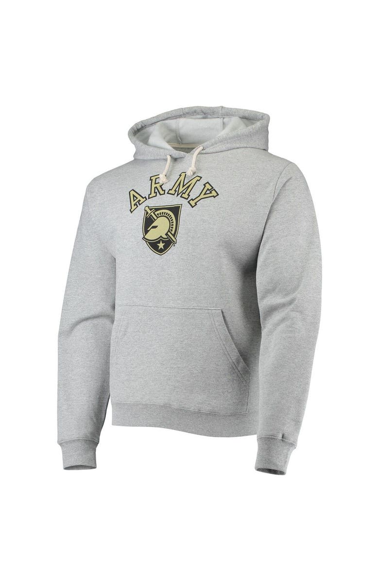 LEAGUE COLLEGIATE WEAR Men's League Collegiate Wear Heathered Gray Army Black Knights Seal Neuvo Essential Fleece Pullover Hoodie, Alternate, color,