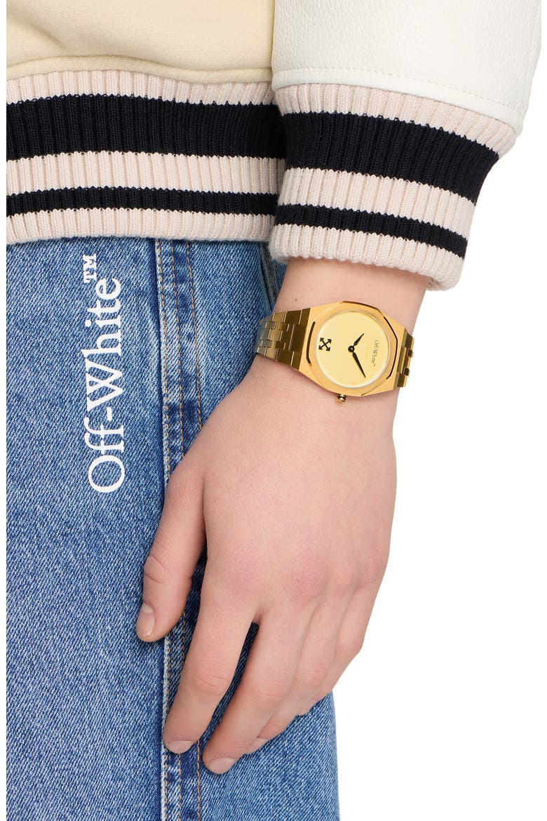 ON TIME Japanese Quartz Bracelet Watch, 39mm, Alternate, color, IP YELLOW GOLD