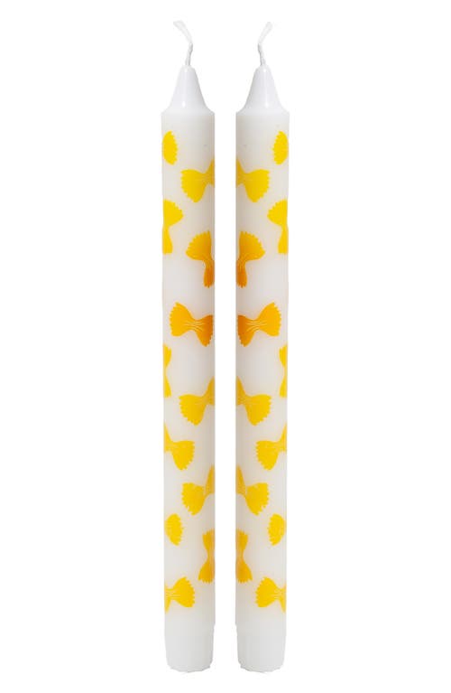 Doiy The Dolce Vita Collection 2-pack Farfalle Taper Candles In Yellow