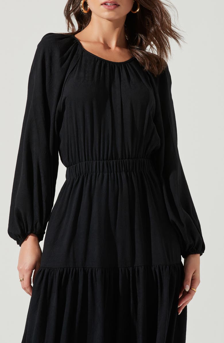 ASTR the Label Cutout Long Sleeve Midi Dress, Alternate, color,