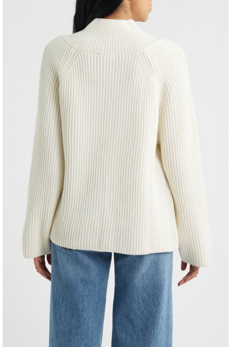 Wool Blend V-Neck Sweater, Alternate, color, ANTIQUE WHITE
