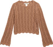 Cotton Emporium Kids' Pointelle Sweater