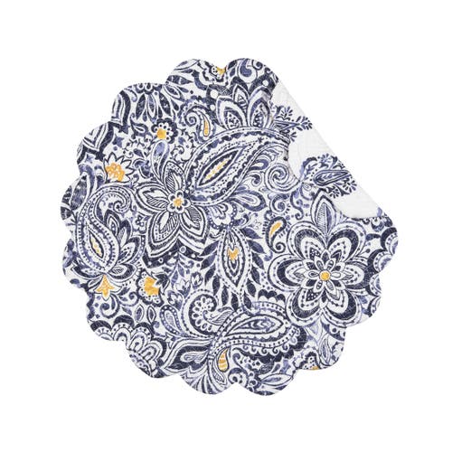 C & F Home C&f Home Serena Round Placemats Set Of 6, 17" In Blue