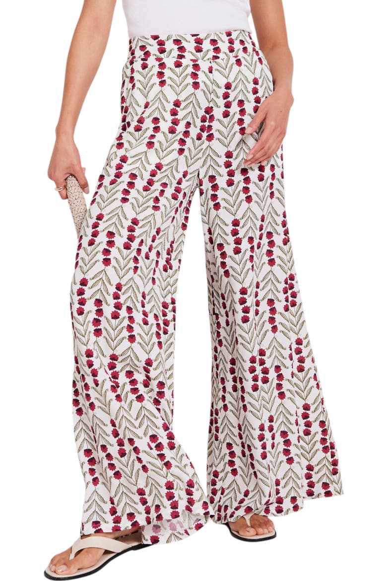 Print Wide Leg Trouser, Main, color, Neutral